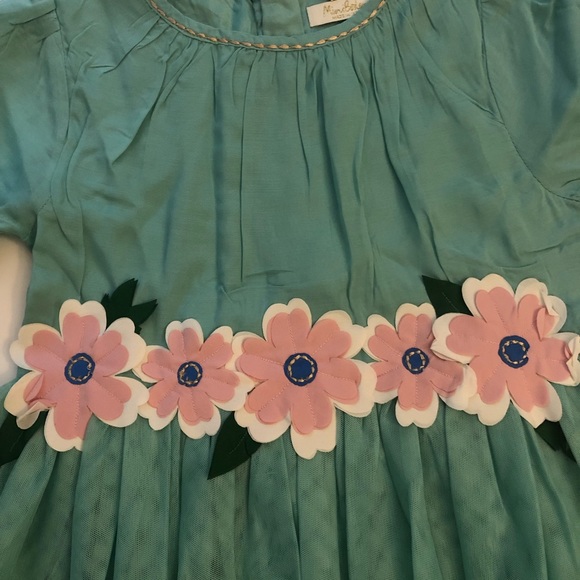 NWT Mini Boden Flower Appliqué Dress - Picture 9 of 11